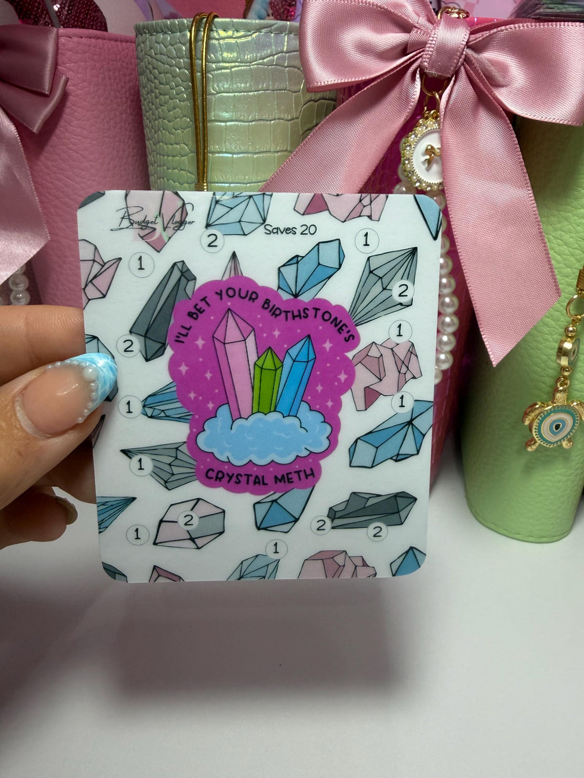 Cute but unhinged Minis cash stuffing budget tracker