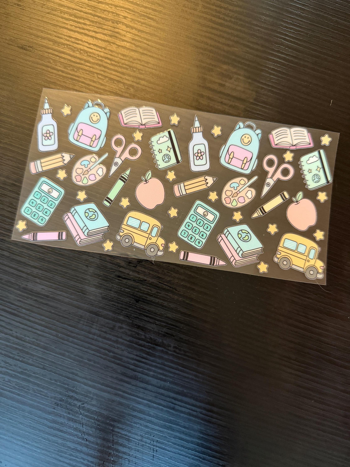 Back to School Pastel – A6 Glitter Zipless Savings Wallet