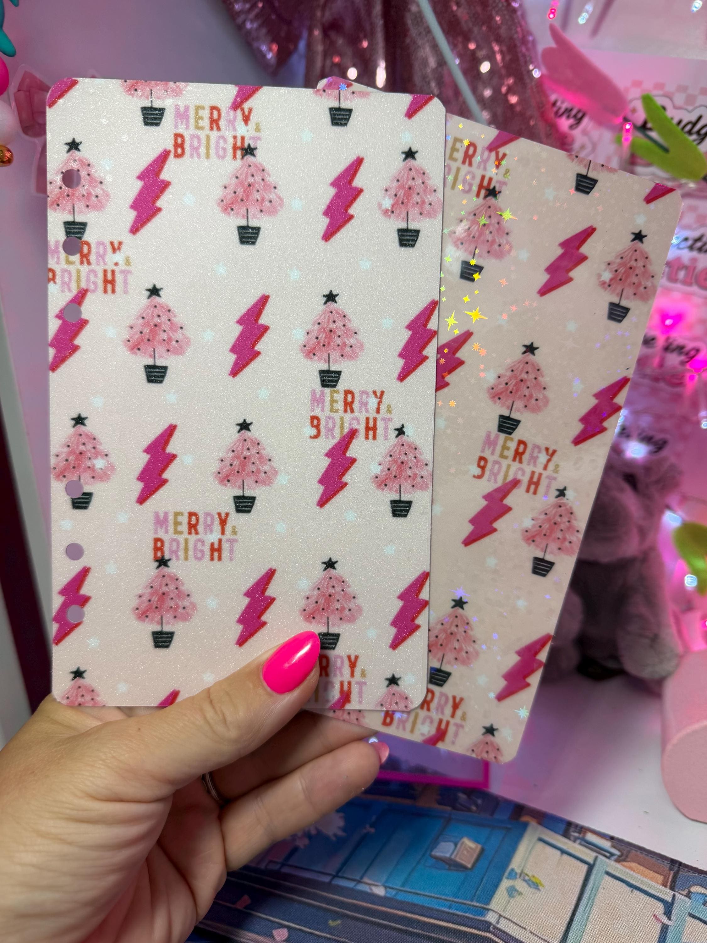 Pink Merry & Bright Christmas – A6 Cash Stuffing Dashboard