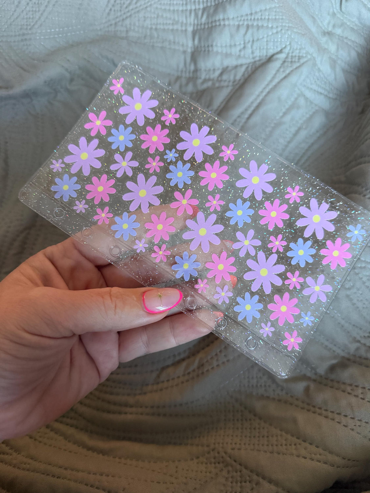 Flowers – A6 Glitter Savings Wallet