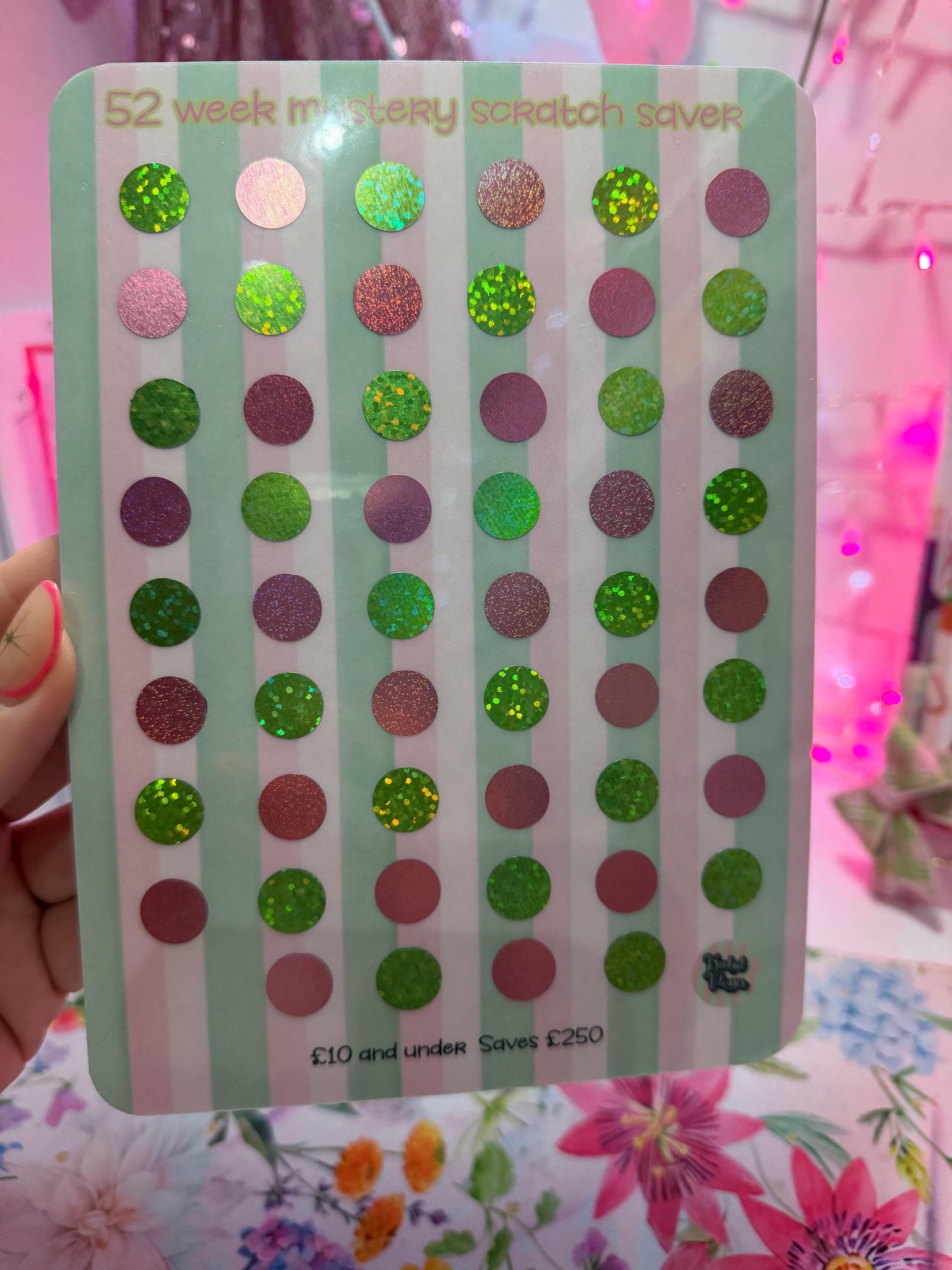 52 Week Mystery Scratch Off – A5 Savings Tracker