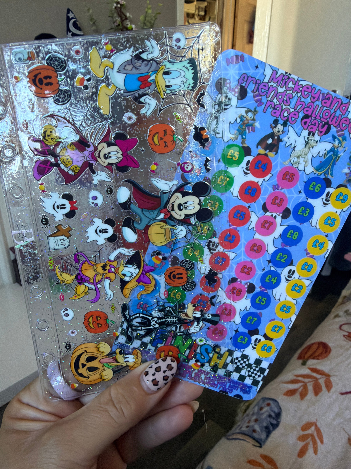 Mickey and friends Halloween race day Happily Ever After Glitter Wallets & Savings Challenge (Copy 2)