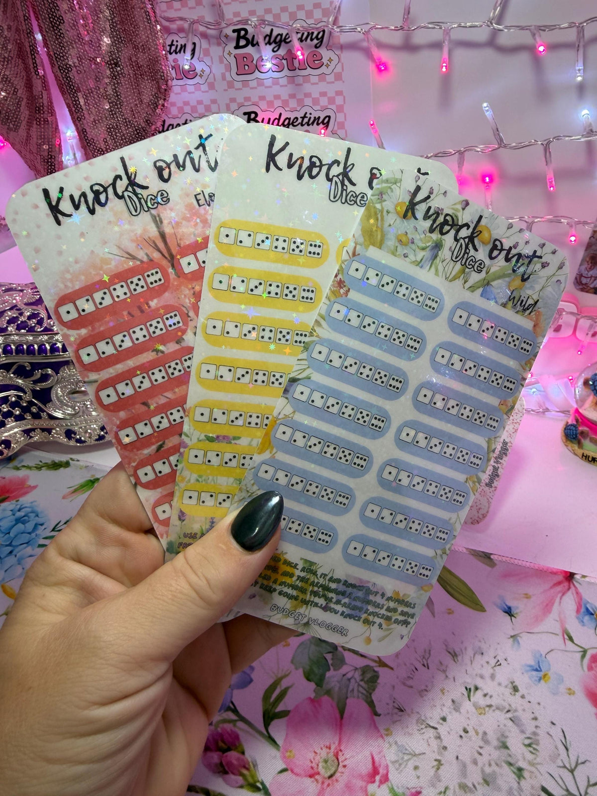 Knockout Dice: Spring Brings – A6 Laminated Savings Challenge