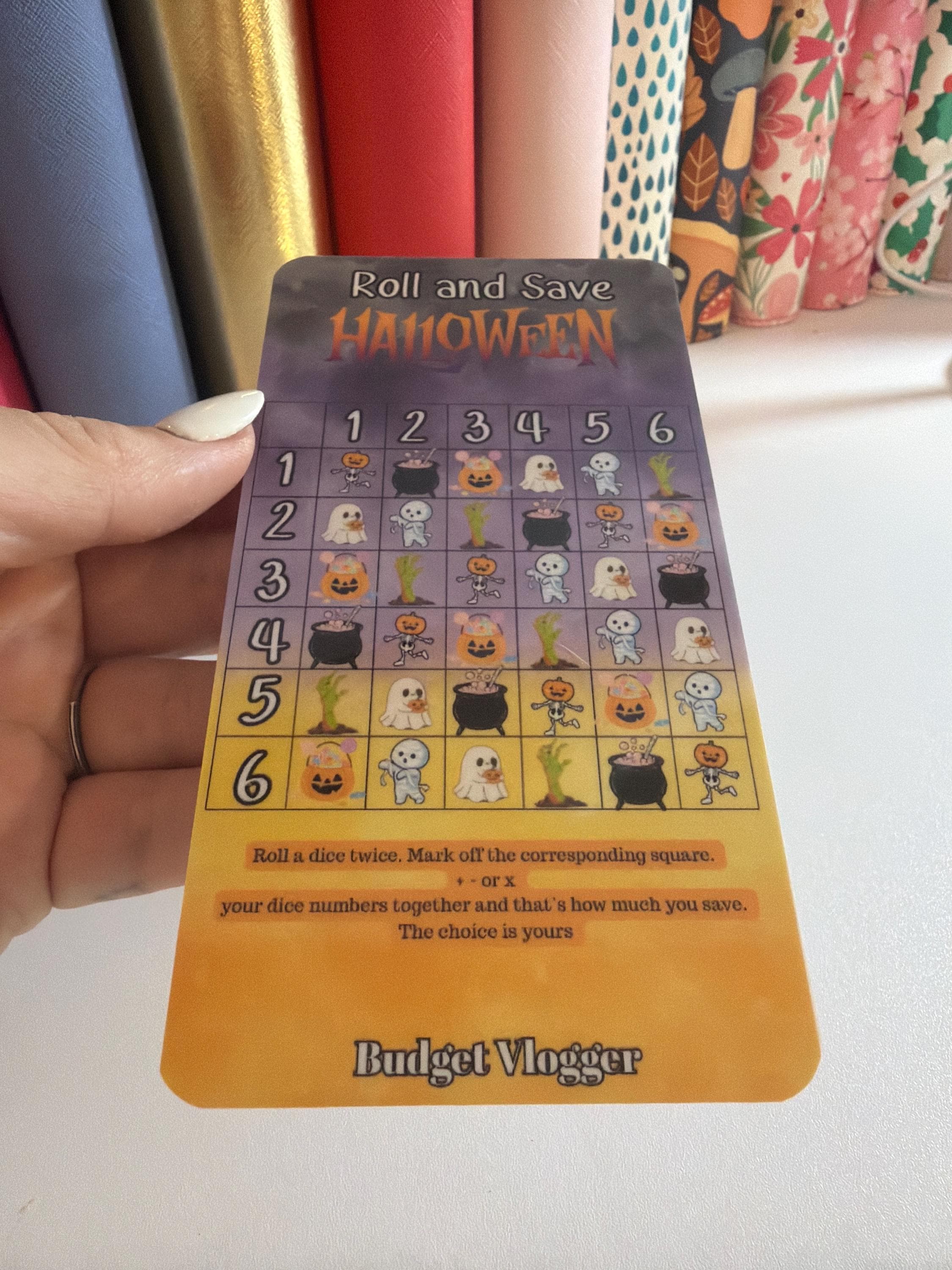 Roll and Save: Halloween A6 Cash Envelope Savings Challenge / cash stuffing Halloween