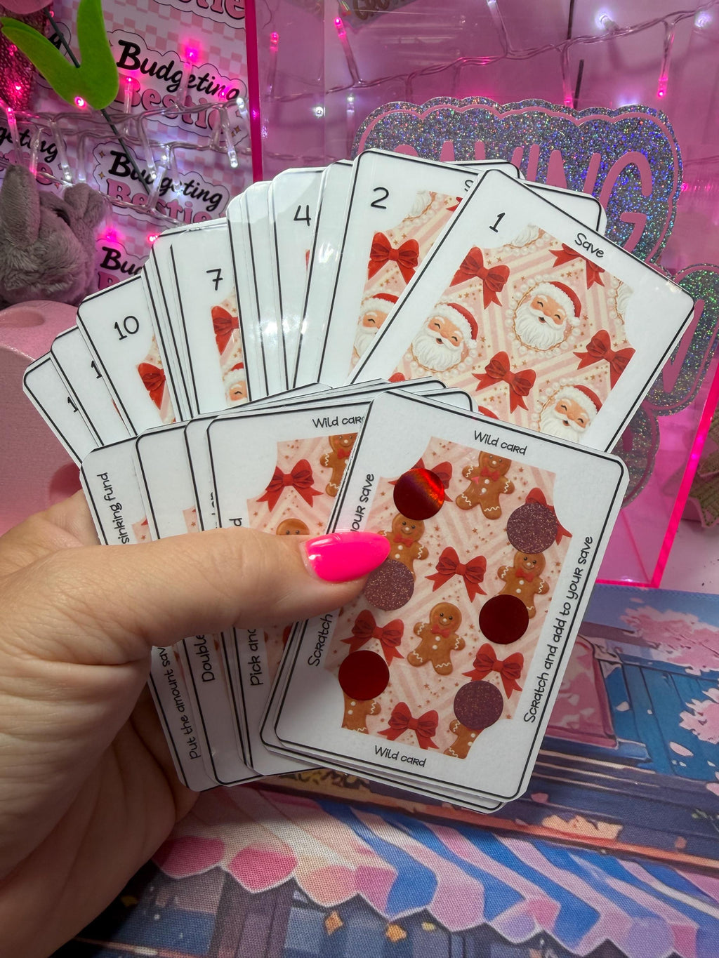 Pink & Red Christmas – Save the Deck Card Game