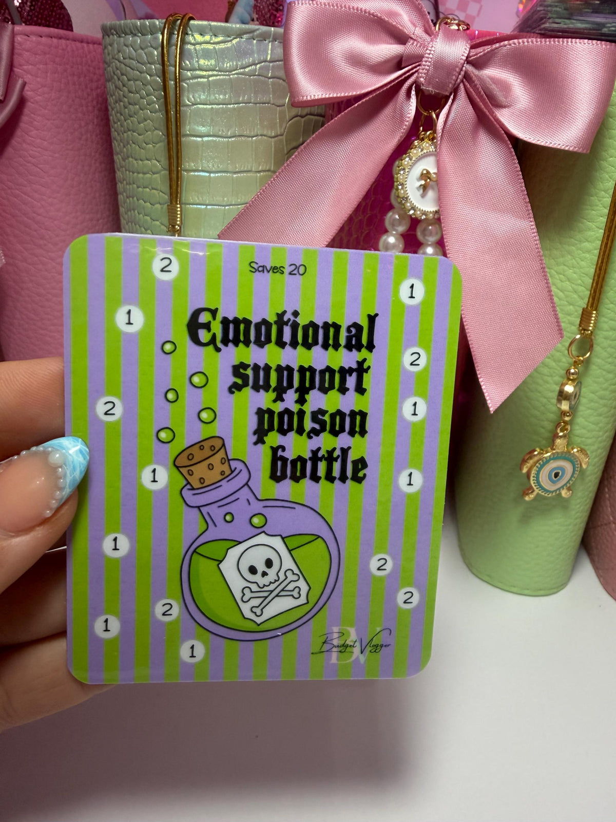 Cute but unhinged Minis cash stuffing budget tracker