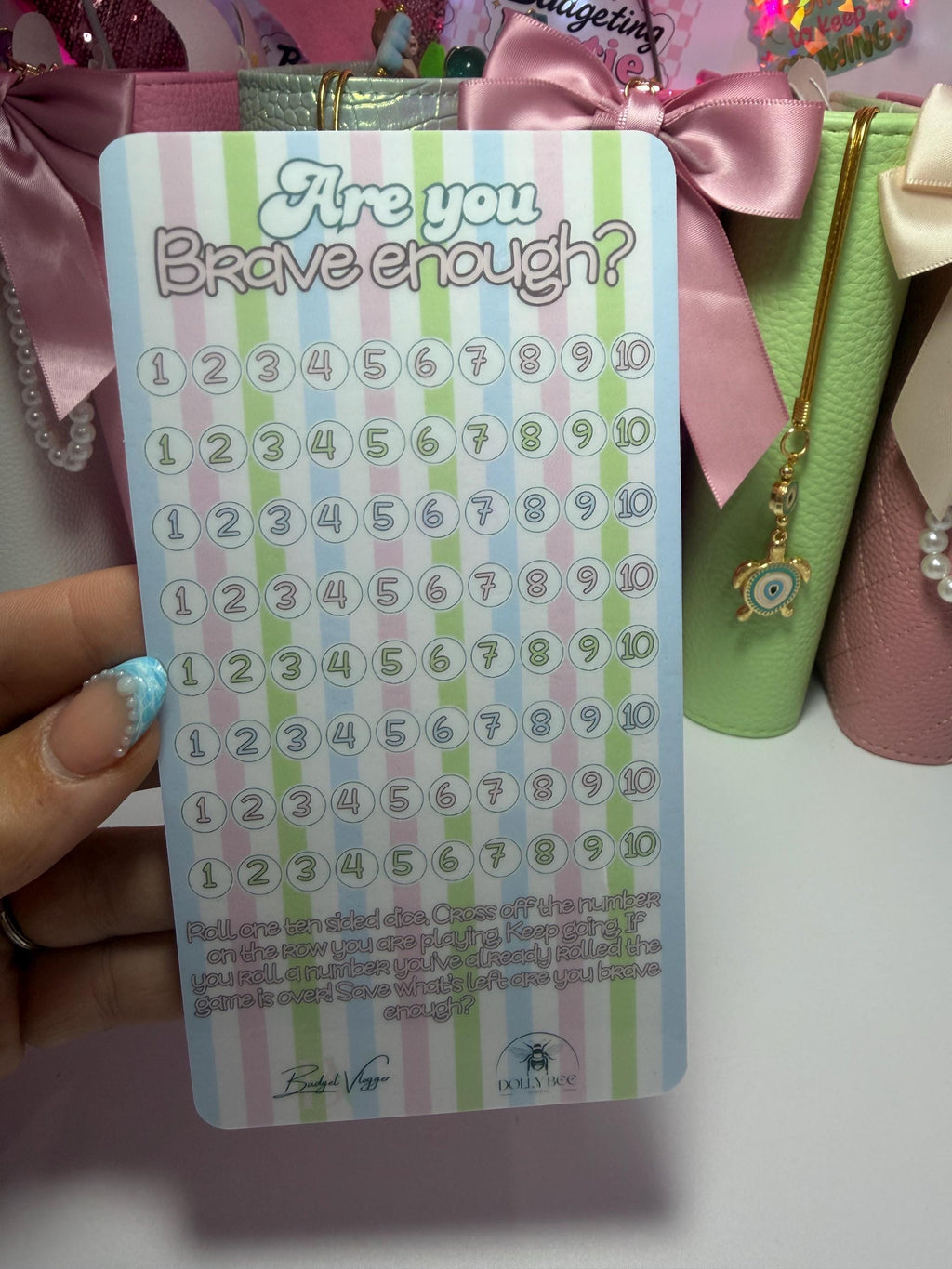 Are You Brave Enough / I Dare You – A6 Laminated Savings Challenge