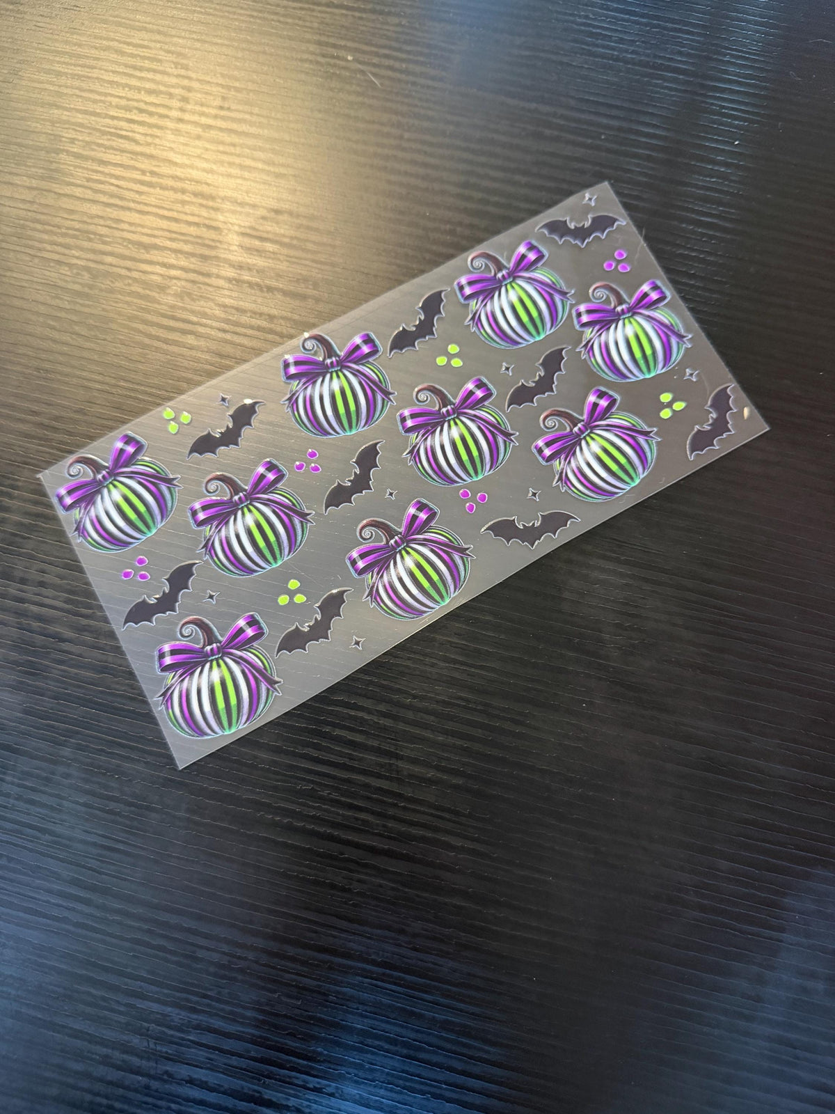 Pumpkins & Bats – A6 Glitter Zipless Savings Wallet