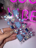 Blue winter : uvdtf zipless glitter envelope