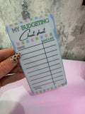 My budgeting cheat sheet - budget vlogger collection