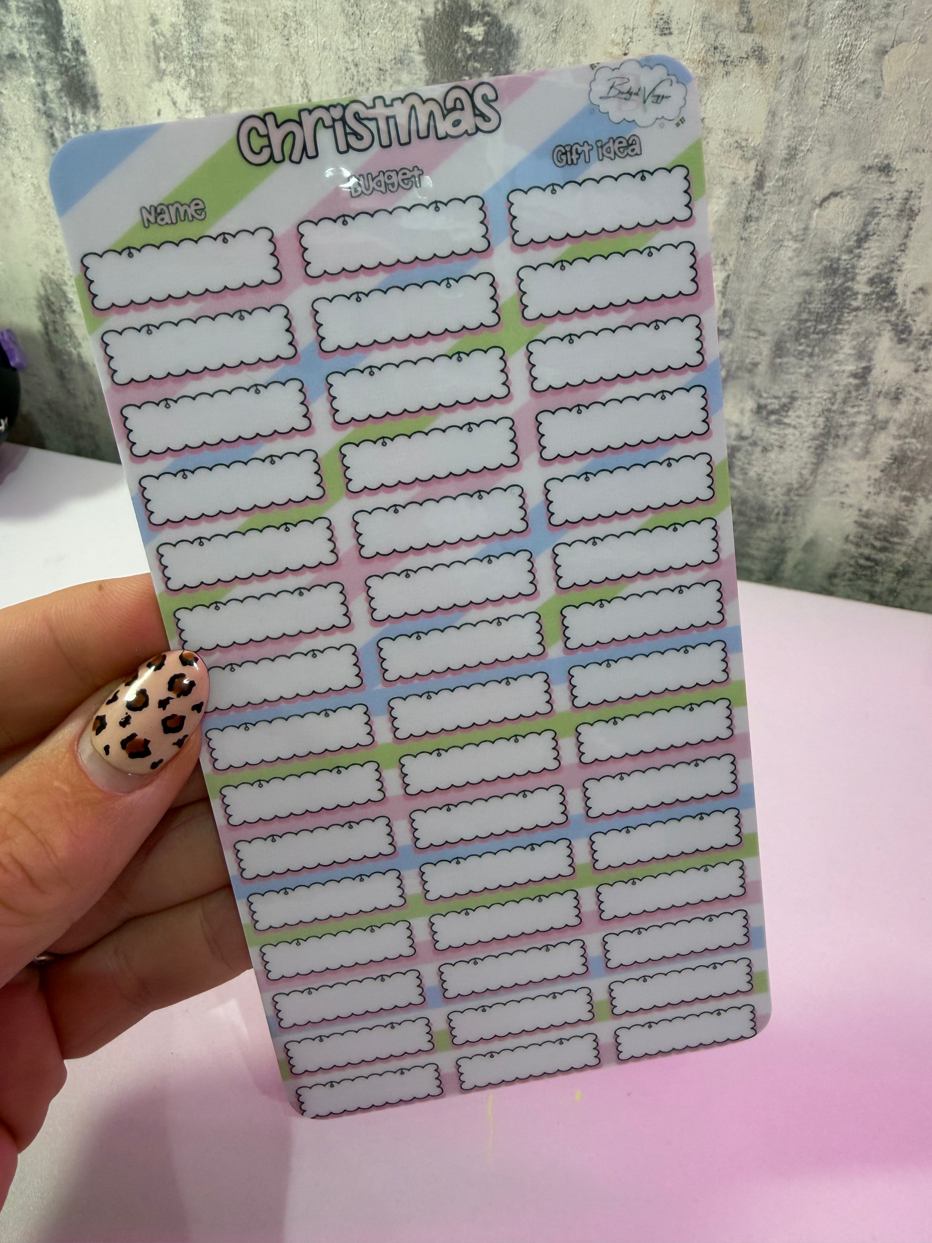 Birthday/Christmas trackers - budget vlogger collection