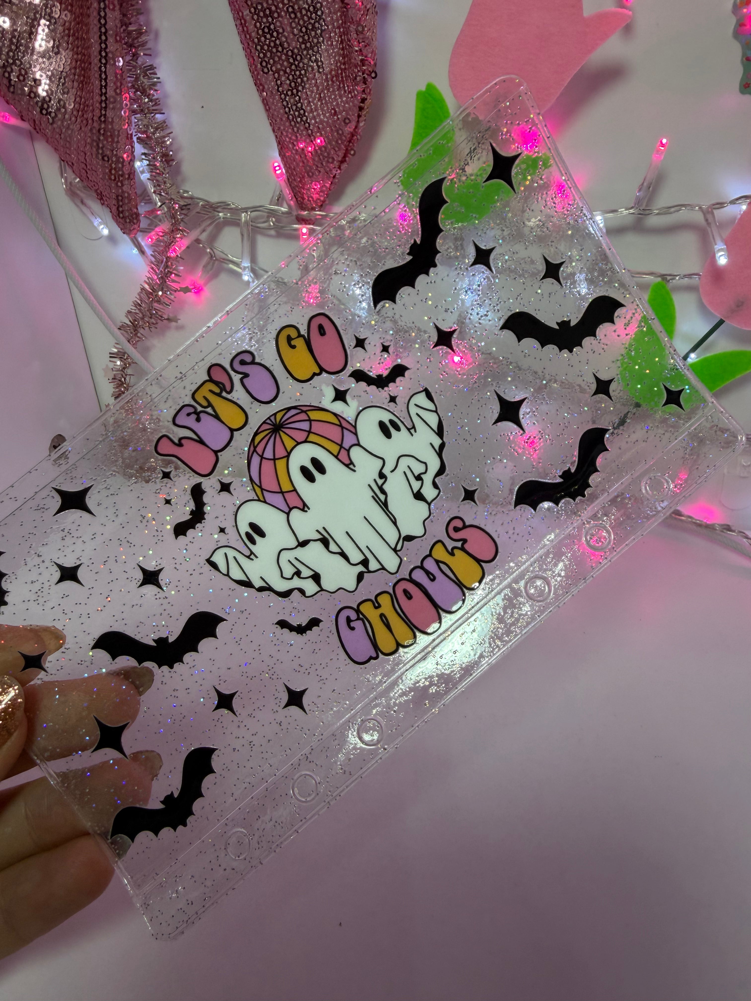 uvdtf zipless glitter envelope: Lets go ghouls