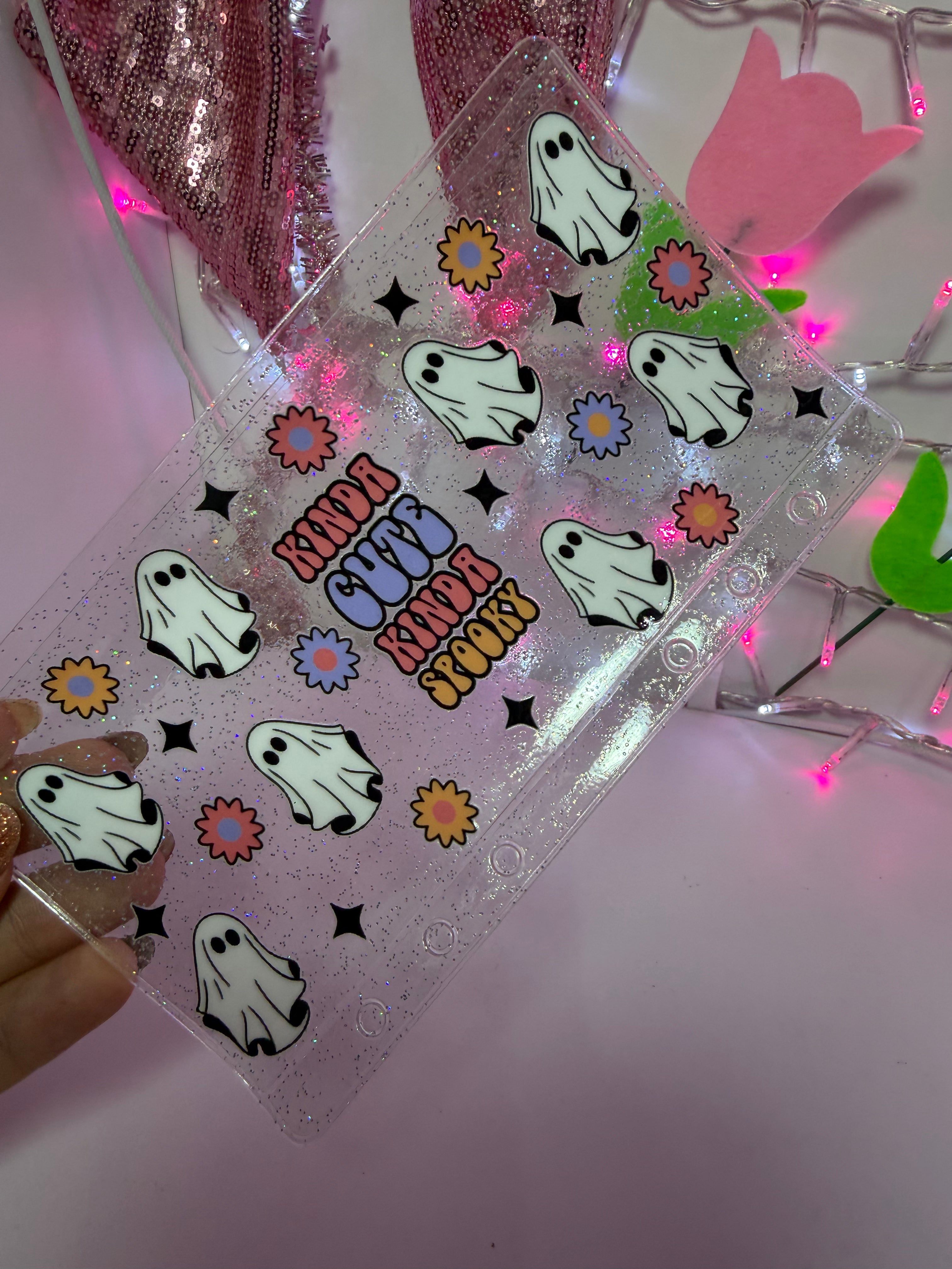 uvdtf zipless glitter envelope: kinds cute kinda spooky
