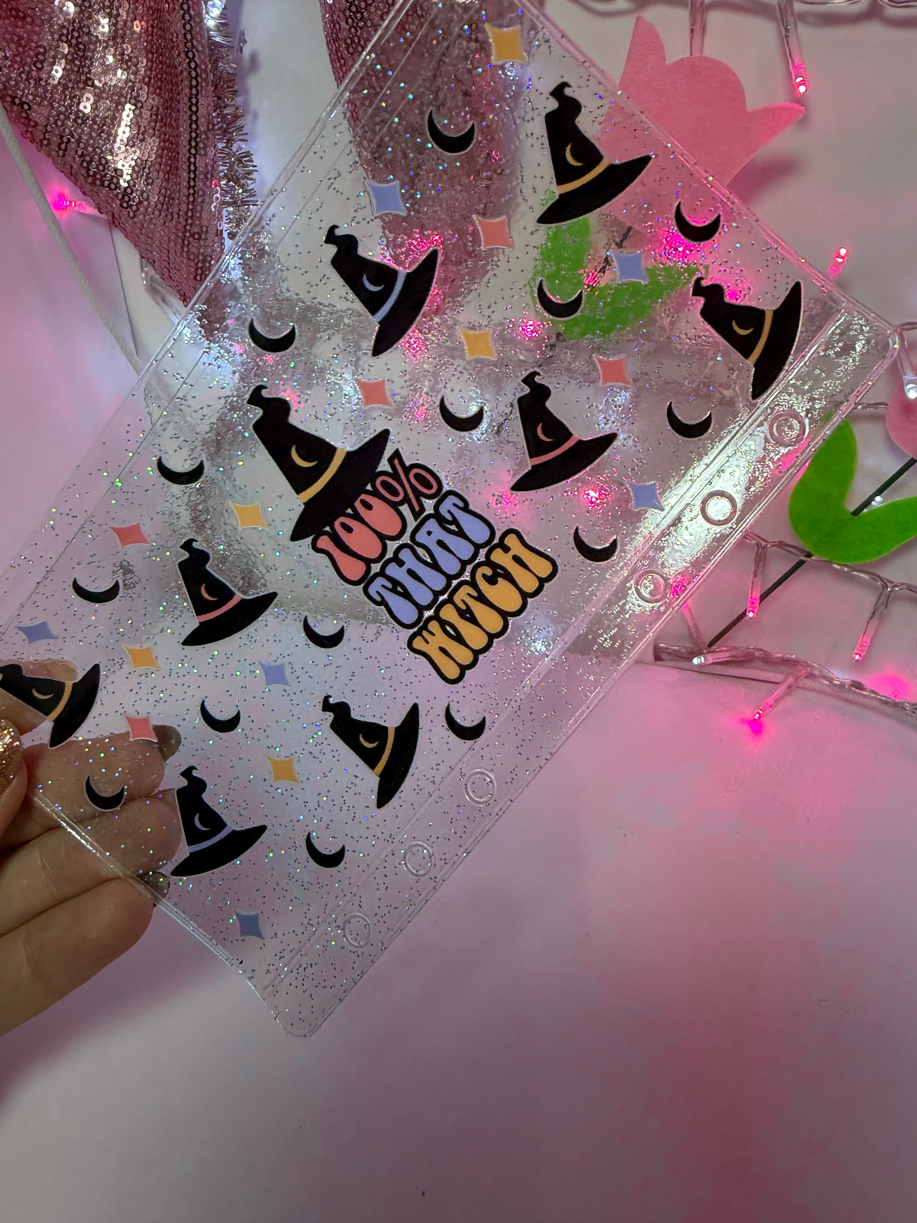 uvdtf zipless glitter envelope: 100% that witch