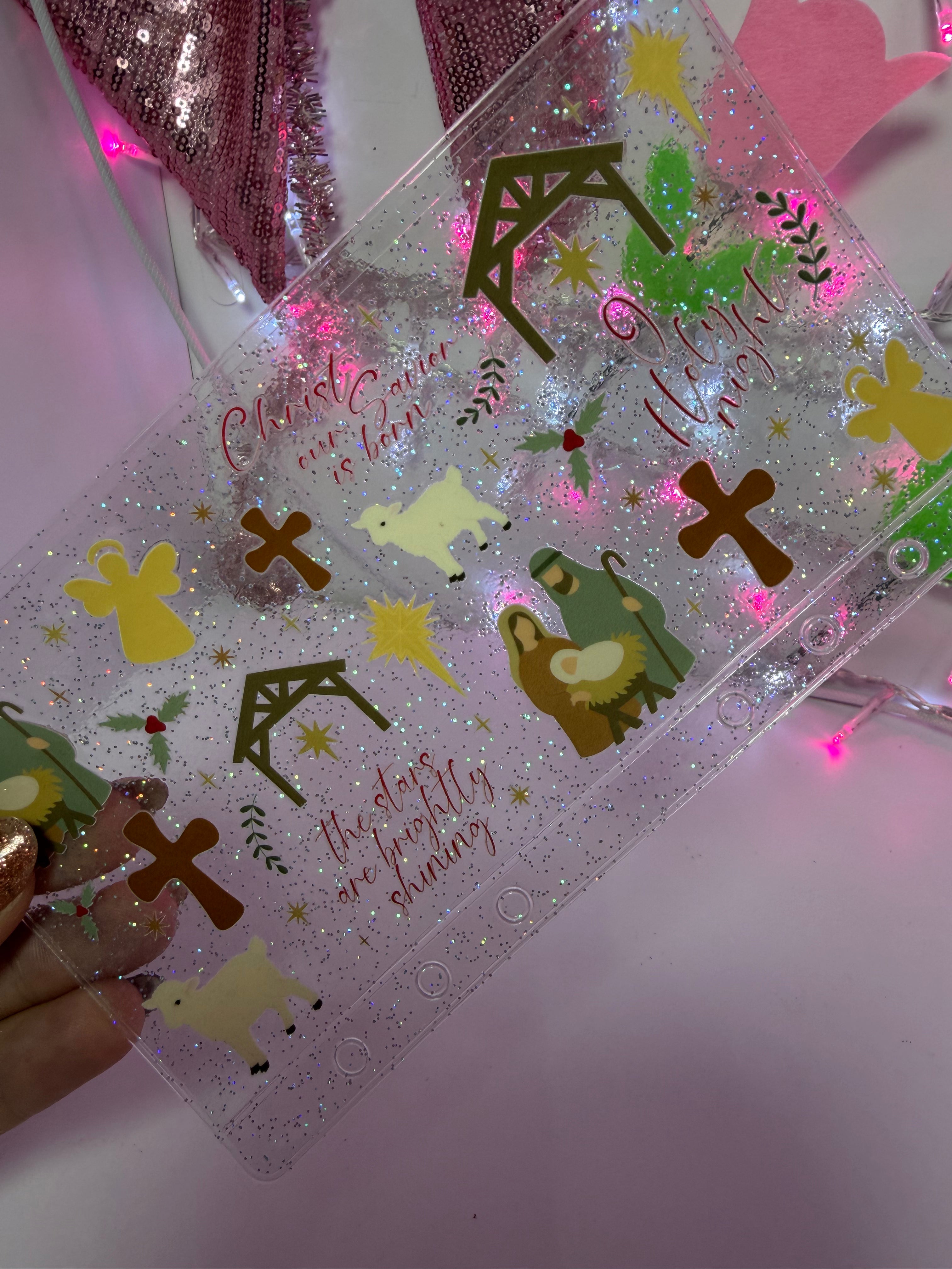 uvdtf zipless glitter envelope: Holy night