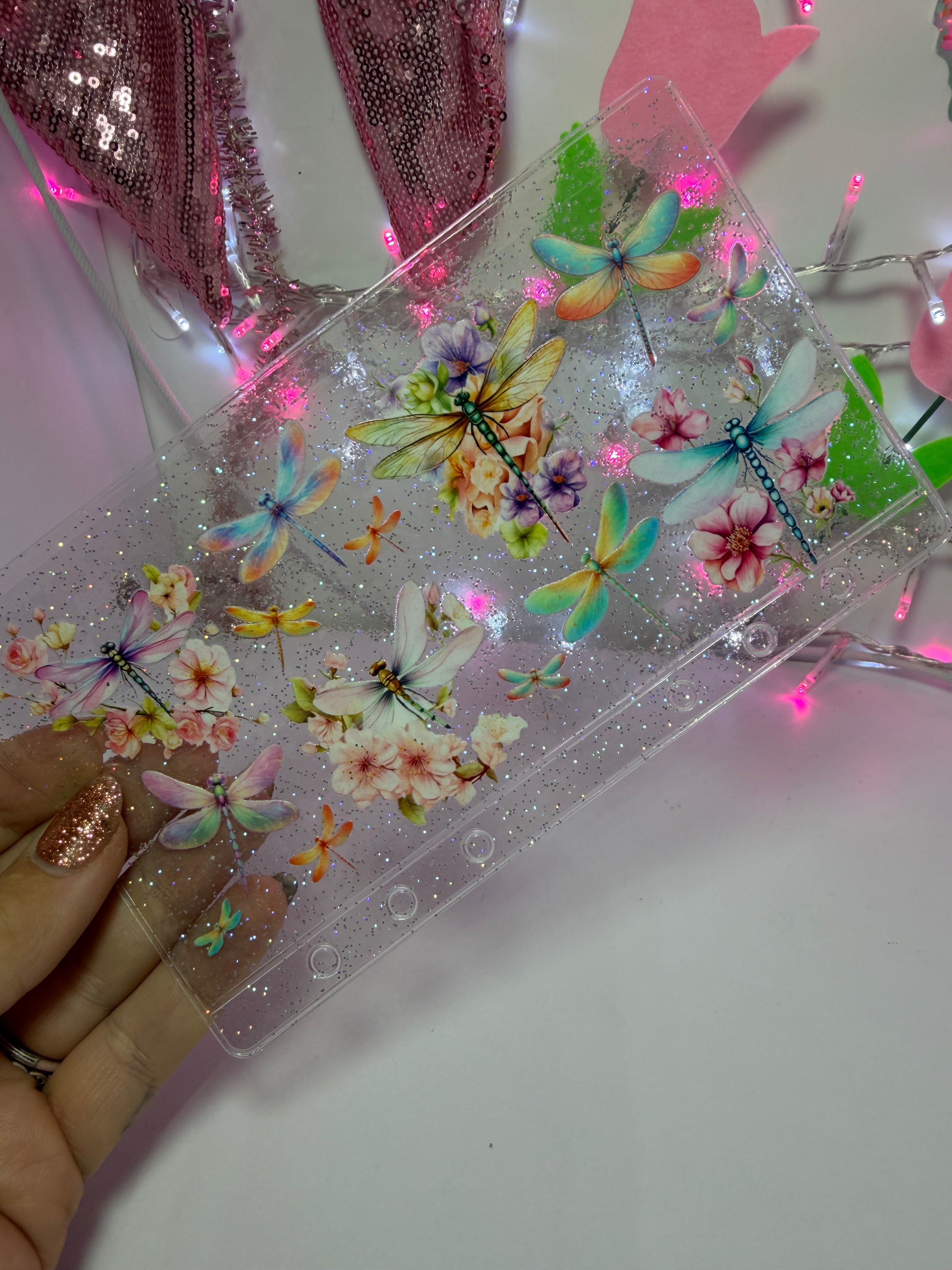 uvdtf zipless glitter envelope: Dragonfly