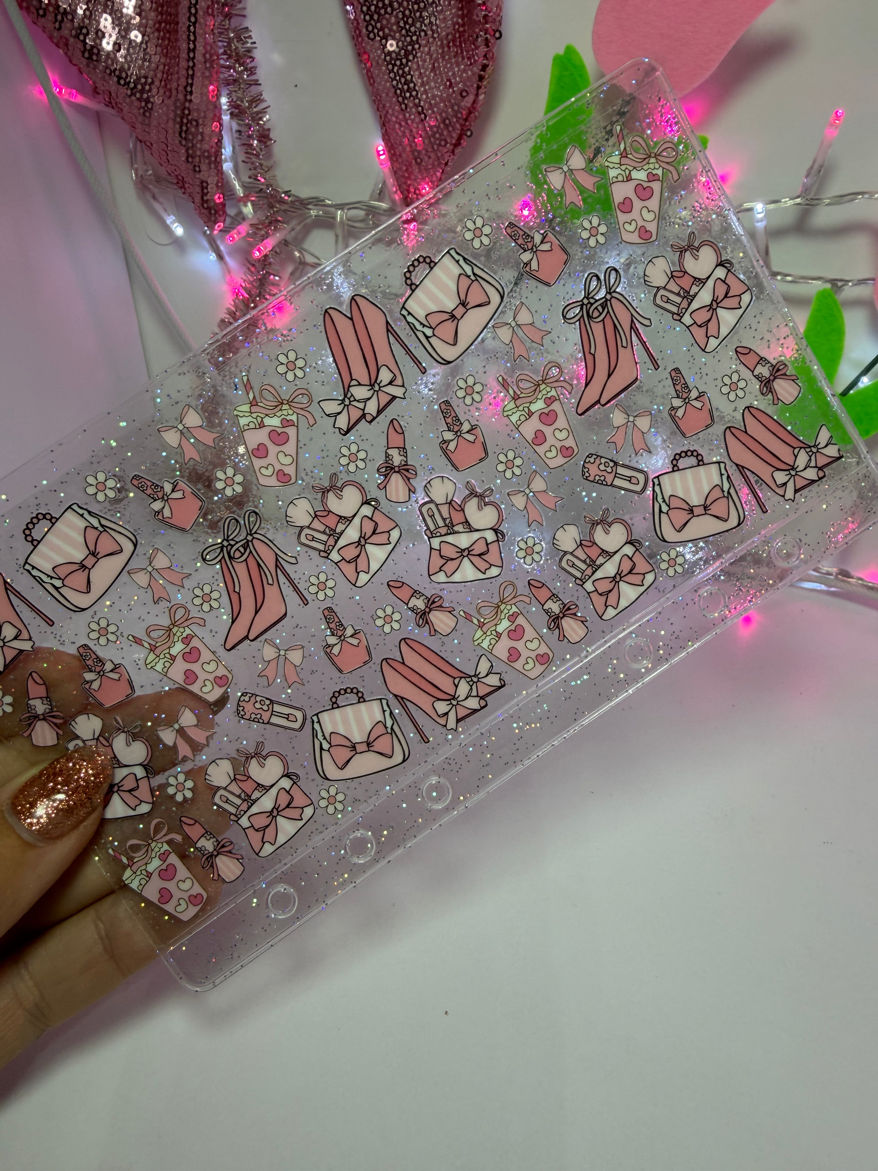 uvdtf zipless glitter envelope: Girly Girl