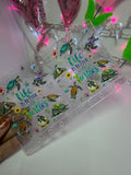 uvdtf zipless glitter envelope: life is better with turtles