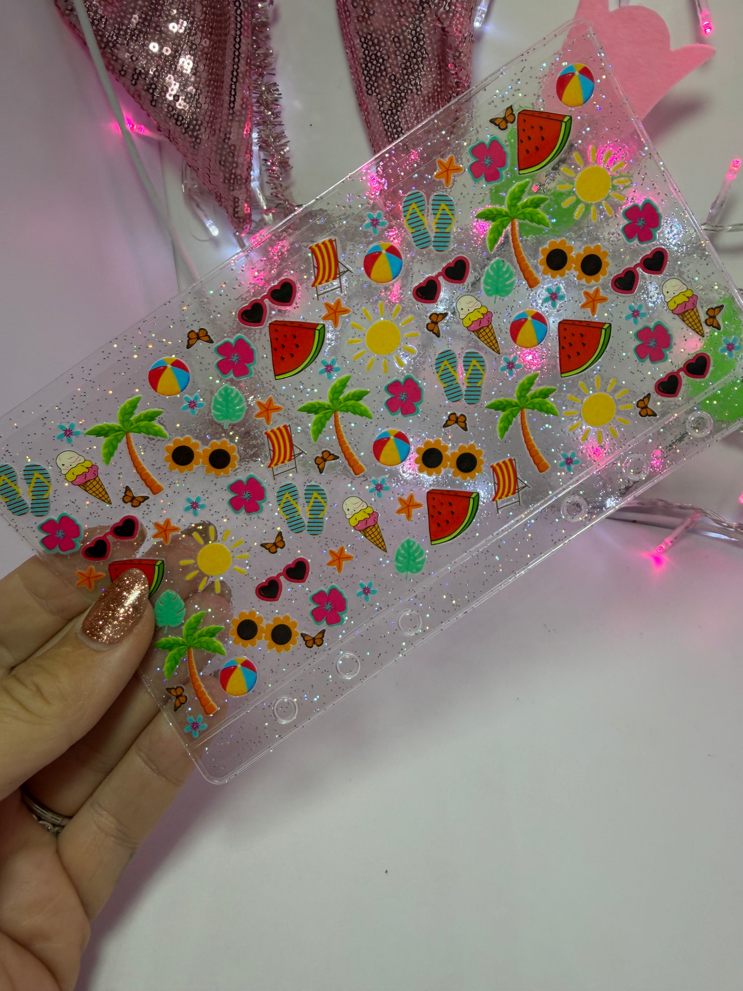 uvdtf zipless glitter envelope: Watermelon sugar