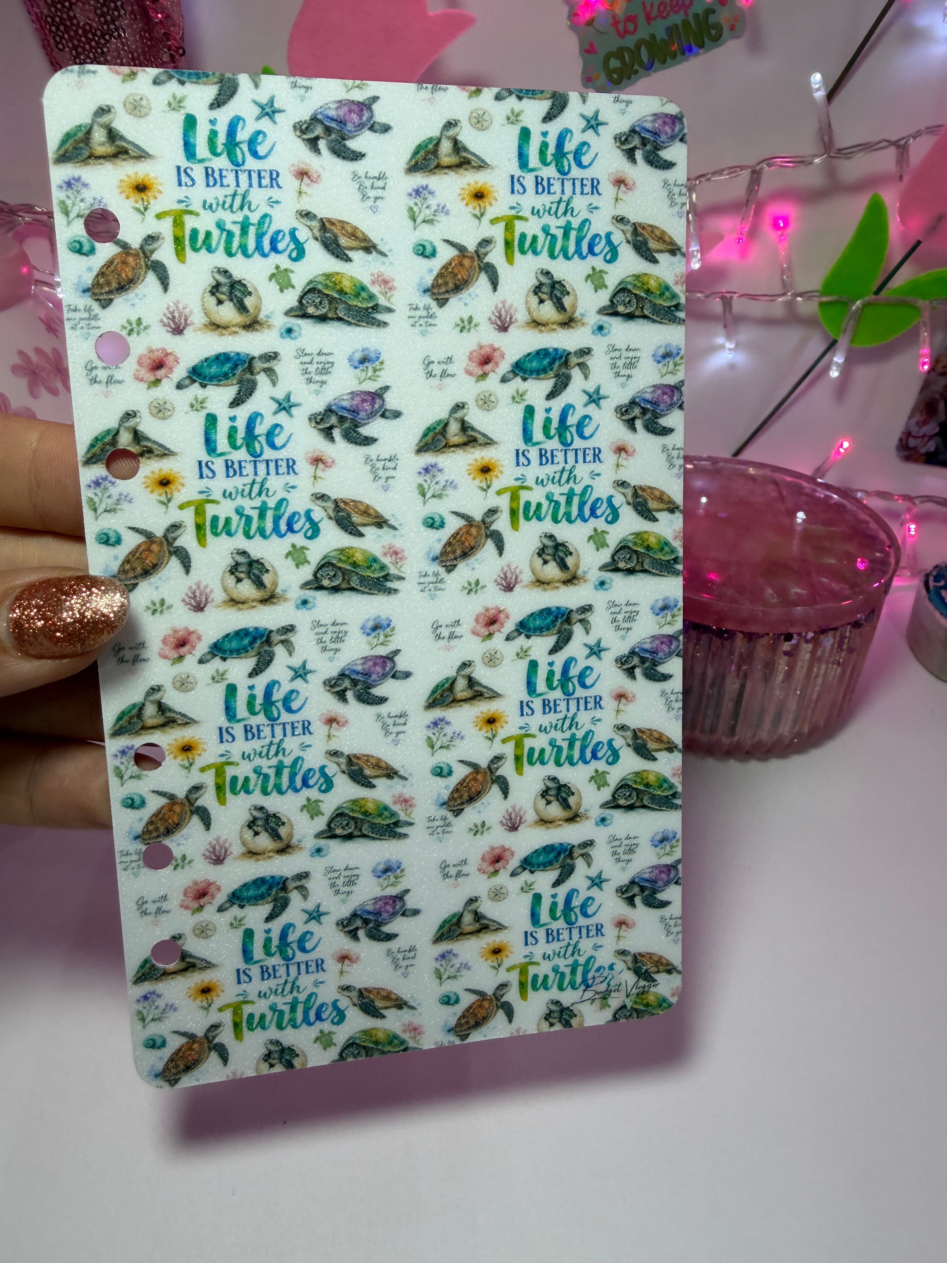 life is better with turtles – A6 Cash Stuffing Dashboard