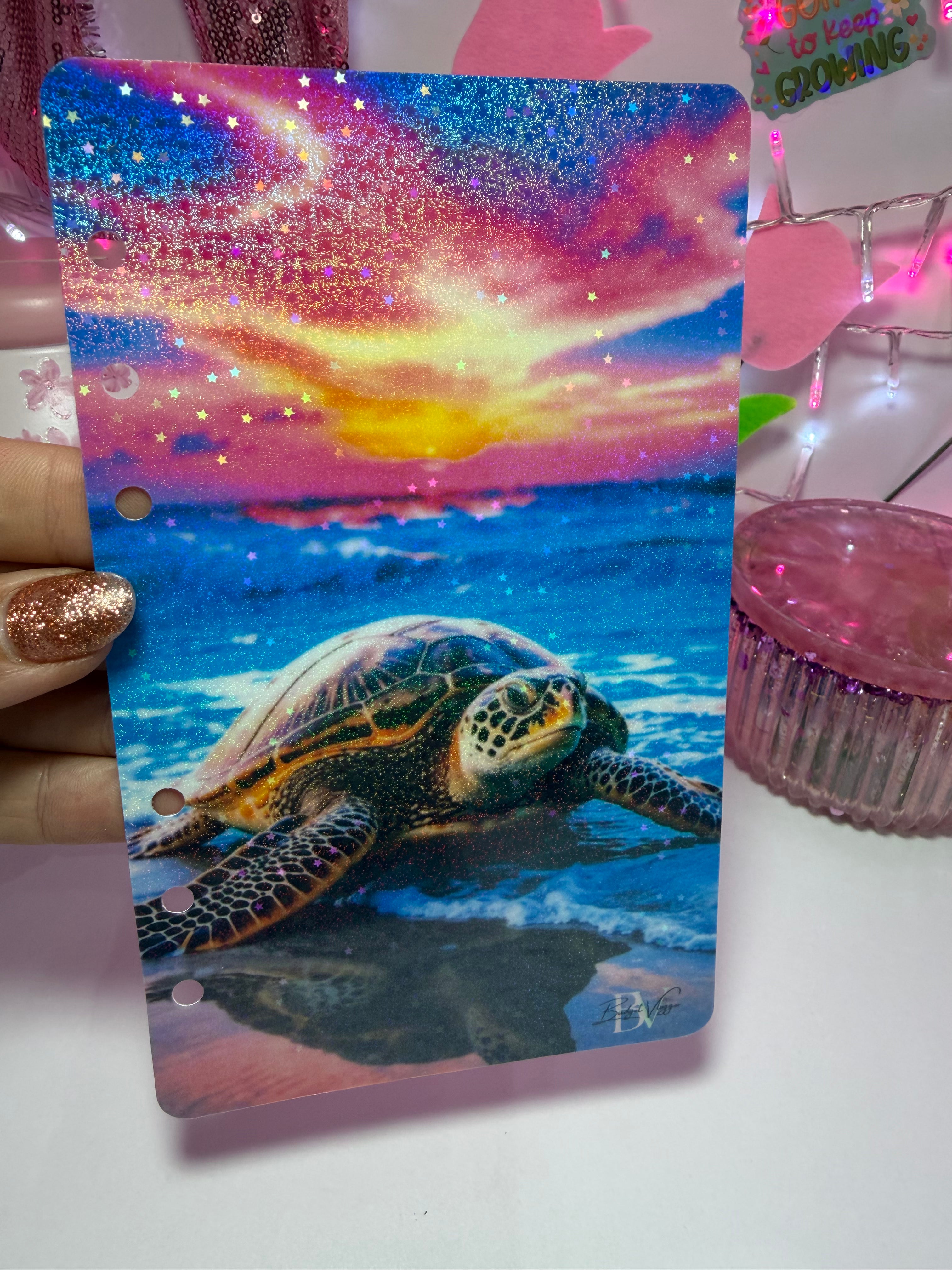 turtle on beach - A6 Cash Stuffing Dashboard