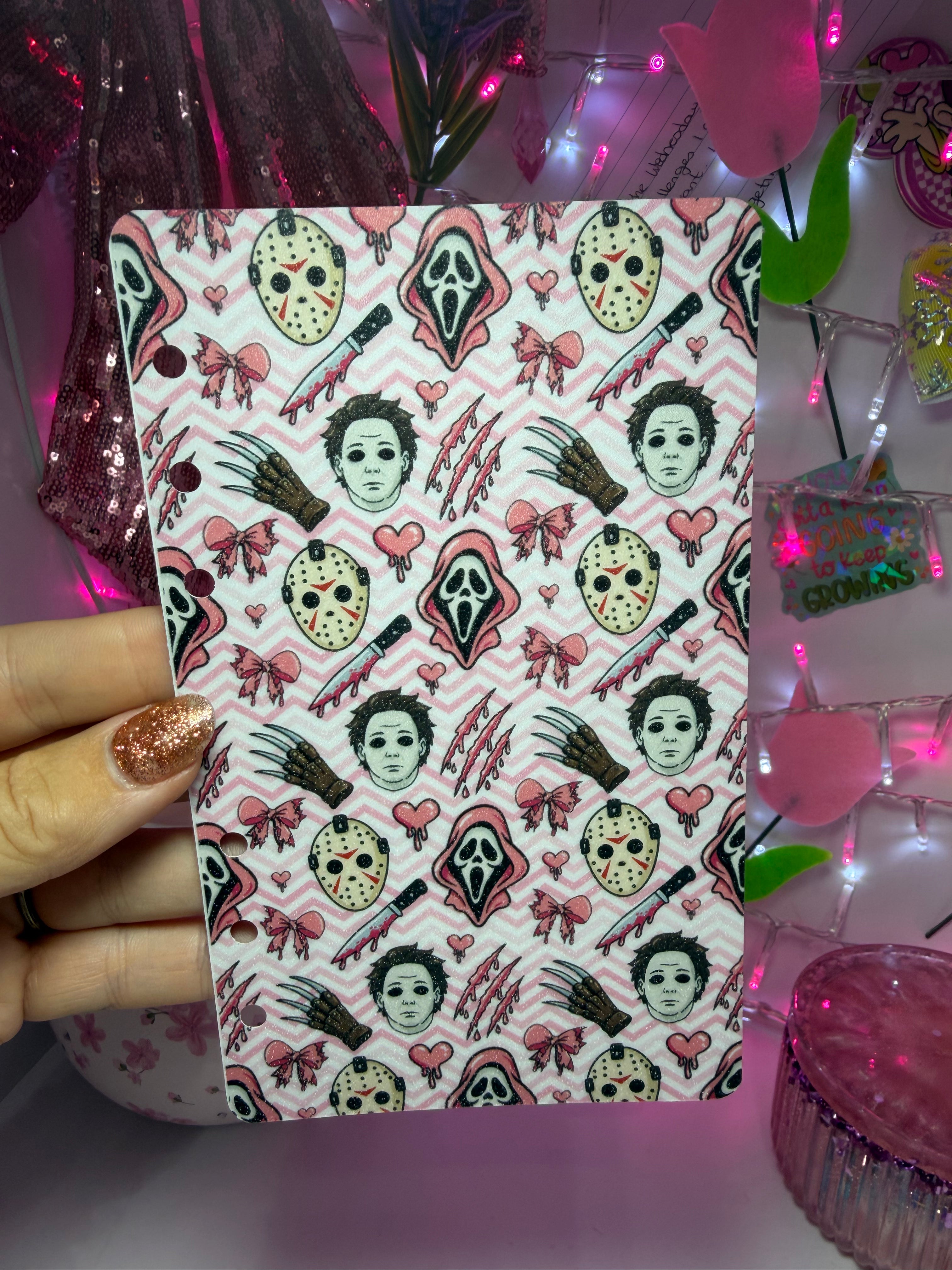 Pink but make it scary - A6 Cash Stuffing Dashboard