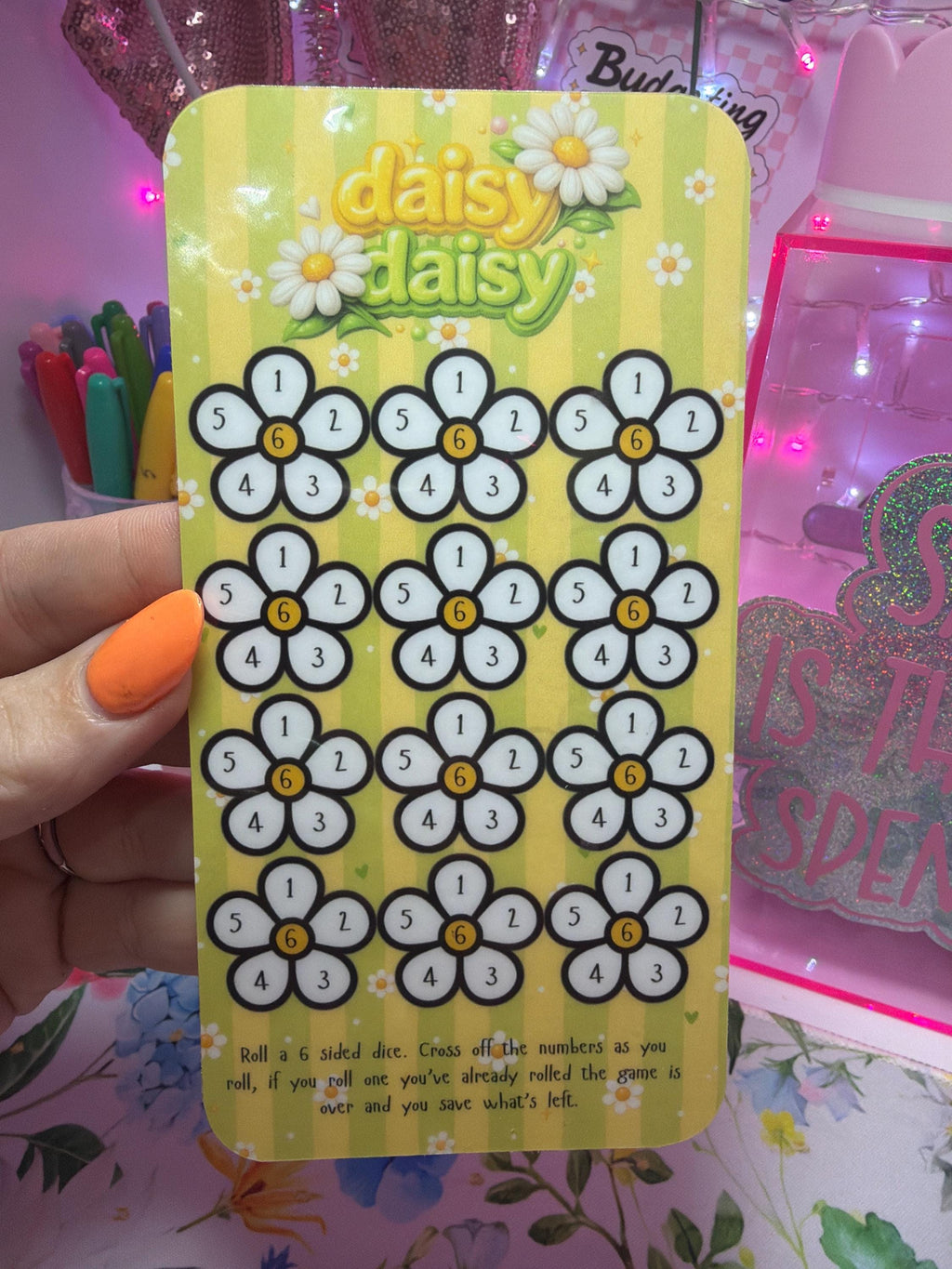 Daisy Daisy – A6 Laminated Savings Challenge