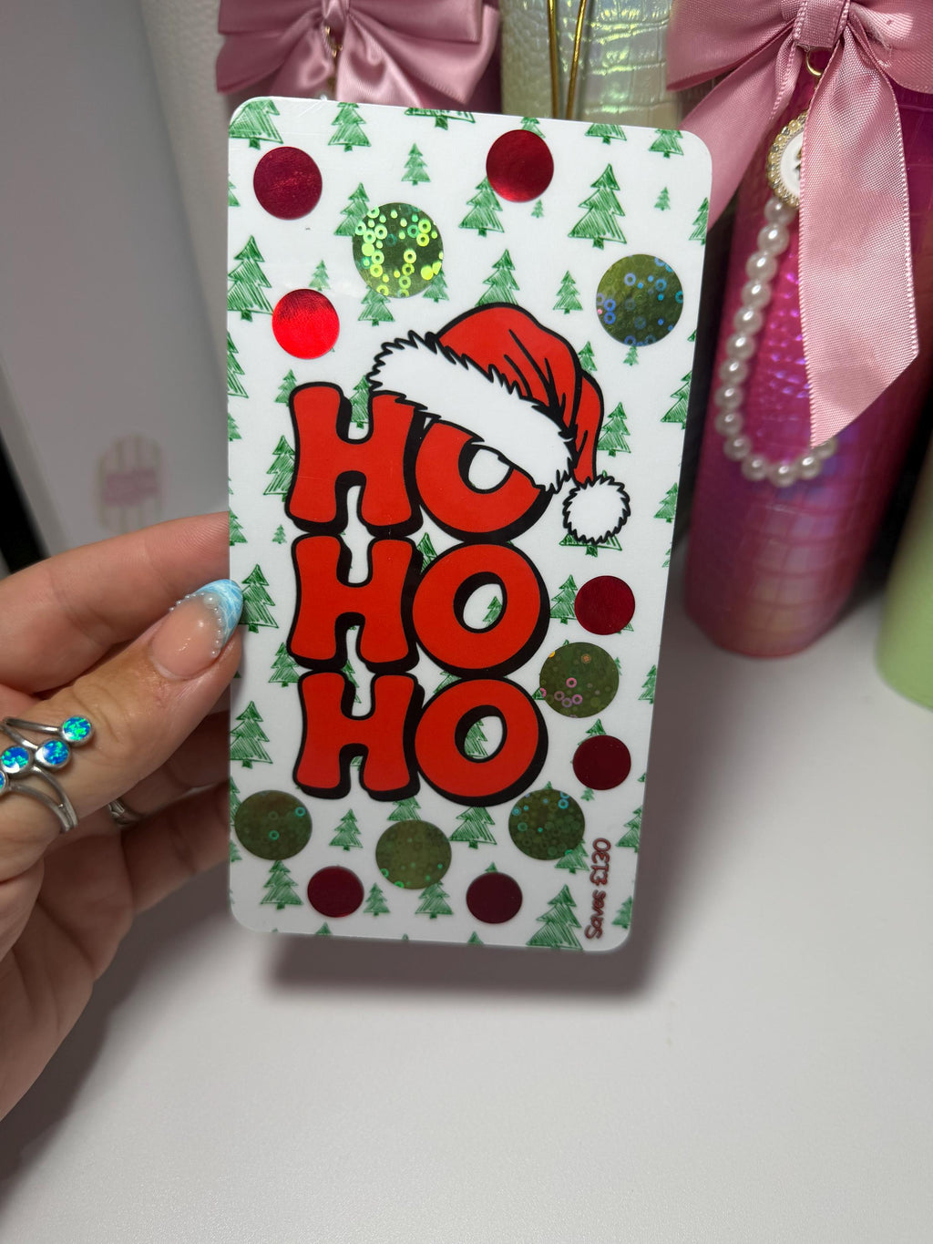Ho Ho Ho Scratch & Save – A6 Laminated Savings Challenge