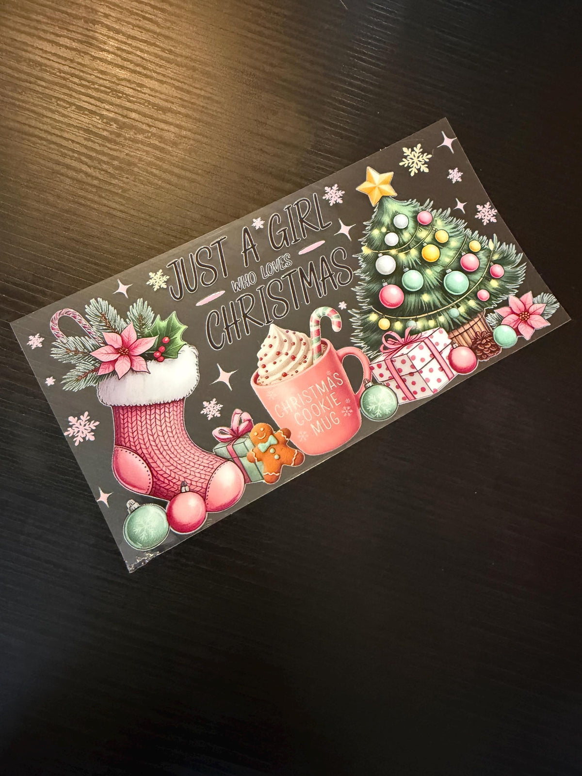 Just a Girl – A6 Glitter Zipless Savings Wallet