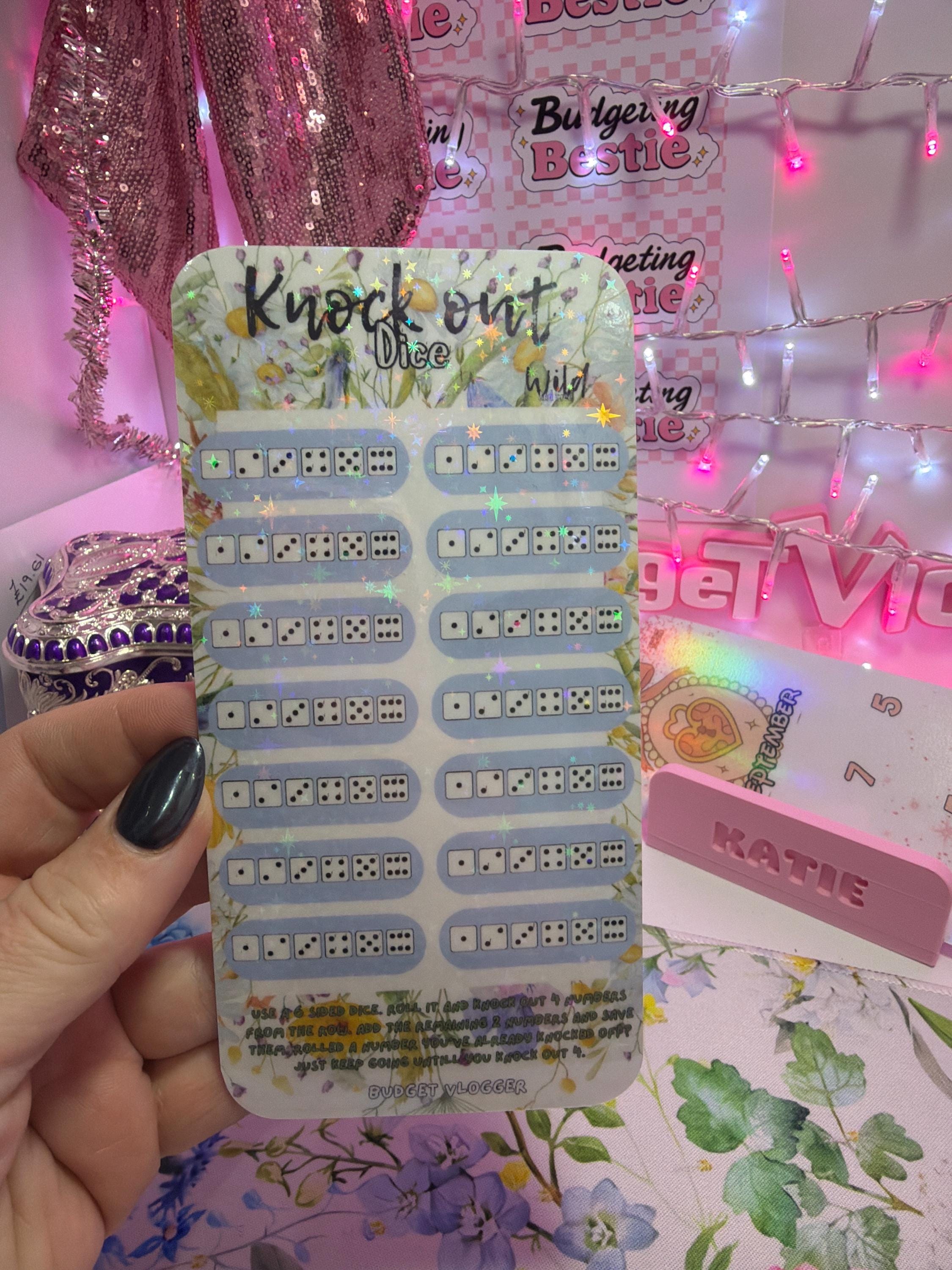 Knockout Dice: Spring Brings – A6 Laminated Savings Challenge