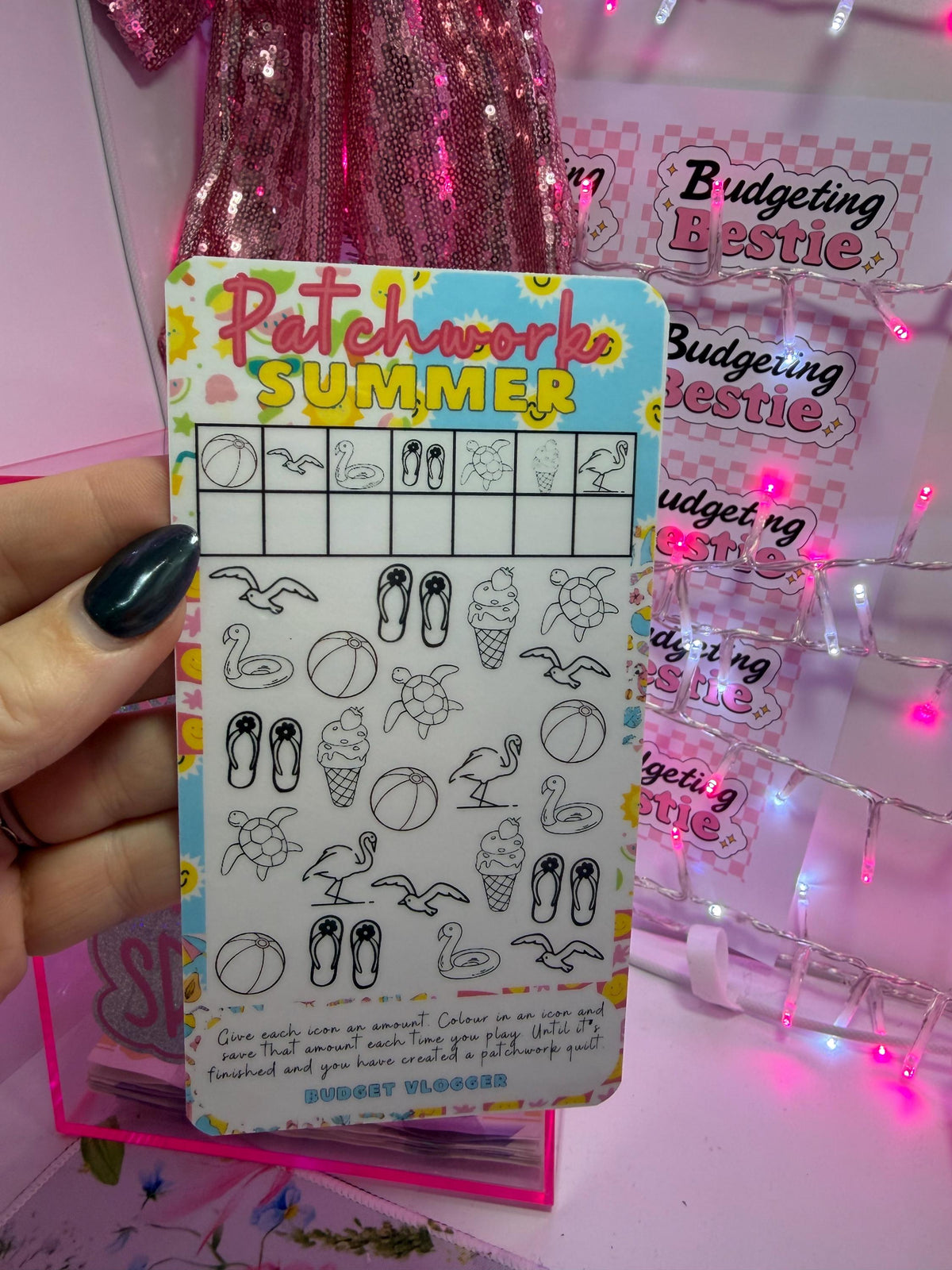 Patchwork Seasonal – A6 Laminated Savings Challenge