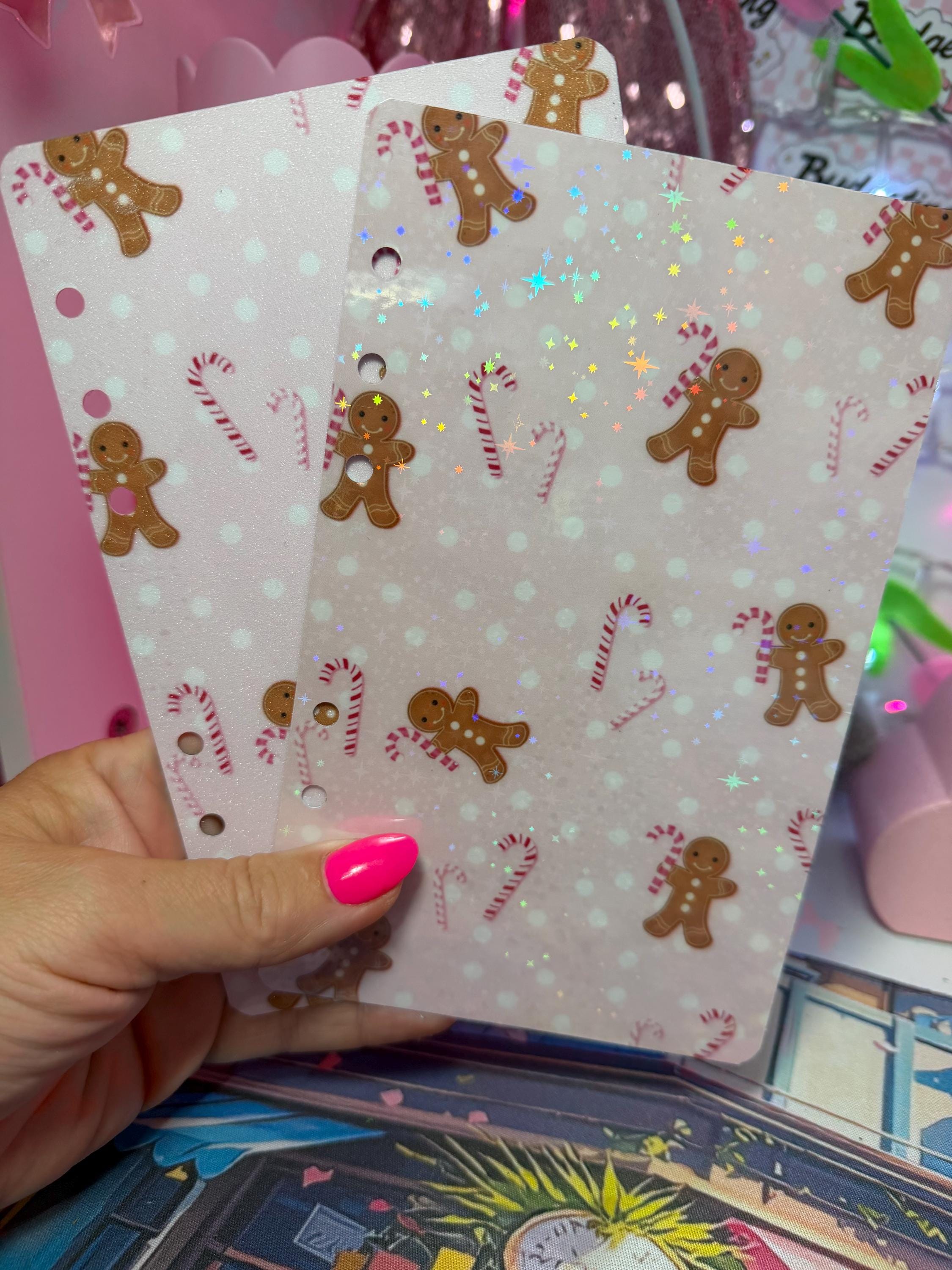 Gingerbread Pink Christmas – A6 Cash Stuffing Dashboard