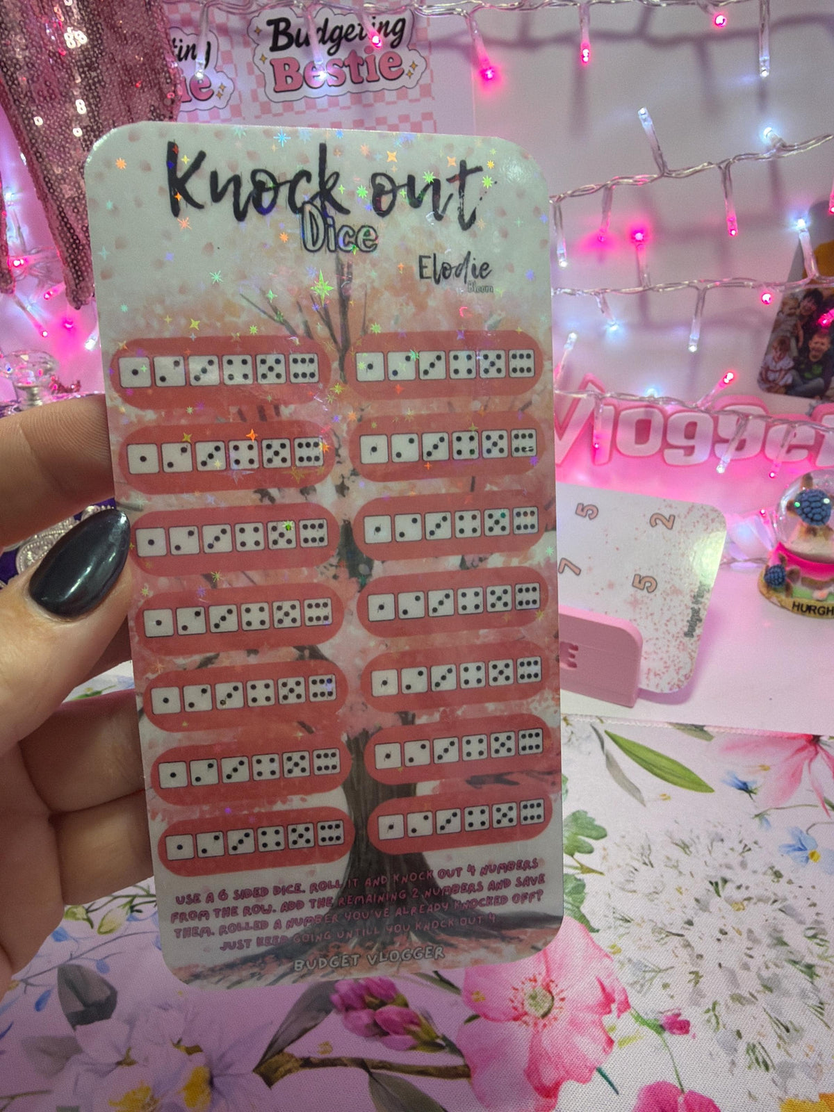 Knockout Dice: Spring Brings – A6 Laminated Savings Challenge