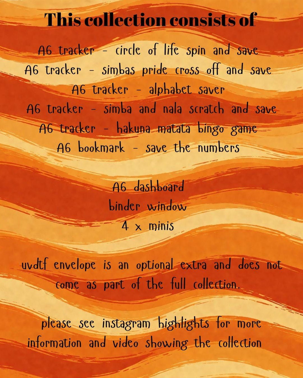 Hakuna matata collection | budget trackers for cash stuffing