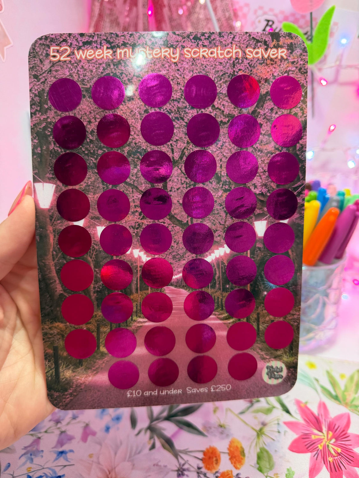 52 Week Mystery Scratch Off – A5 Savings Tracker