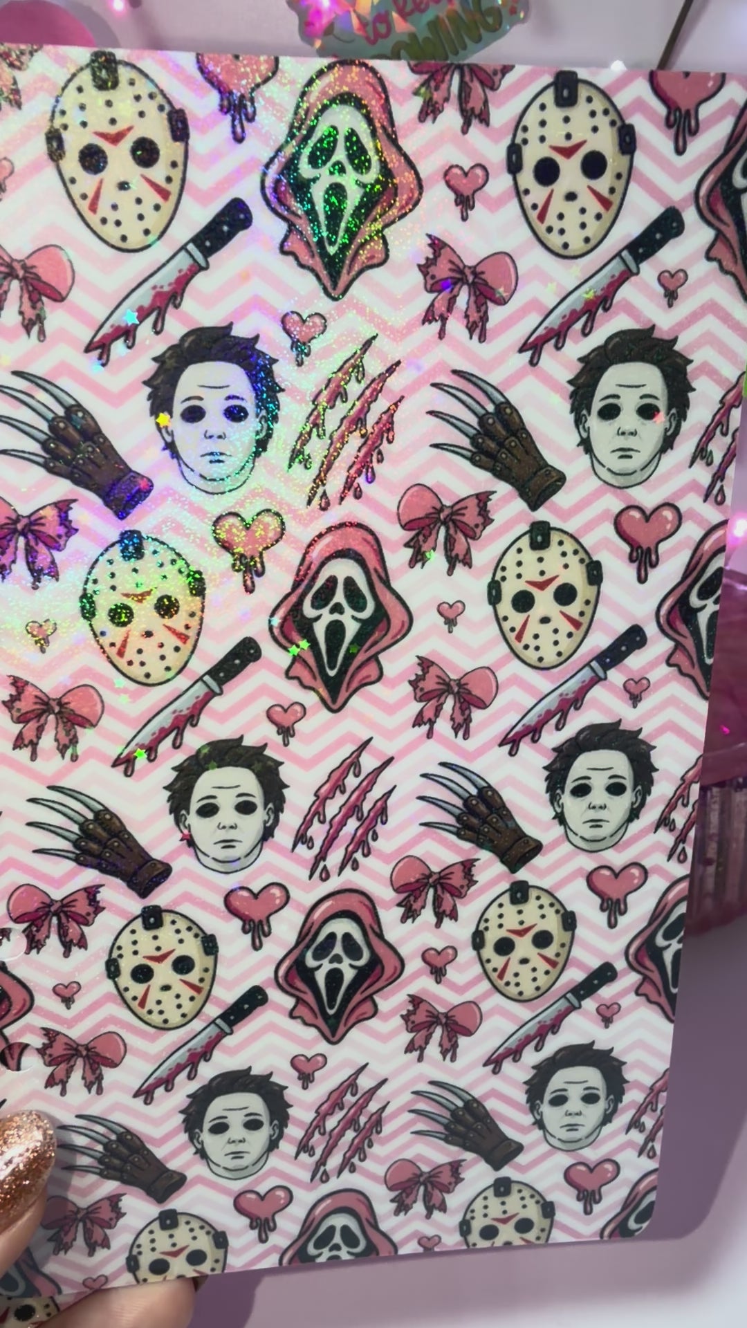 Pink but make it scary - A6 Cash Stuffing Dashboard